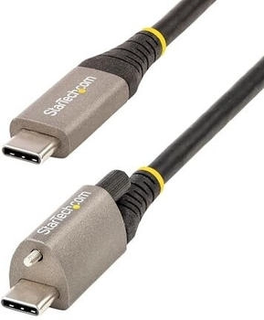 StarTech 3ft (1m) Top Screw Locking USB C Cable 10Gbps - USB 3.2 Gen 2 Type-C Cable - 100W (5A) Power Delivery Charging DP Alt Mode - Single Screw Lock USB-C Cord Charge/Sync (USB31CCTLKV1M)