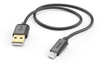 Hama Charging Cable USB A to Lightning (iPhone Charging Cable iPhone 14 13 12 11 Pro Max Plus Mini SE XS Max XR X 8 7 iPad Pro Air Mini iPod MFI Certified Gold-Plated 1.5 m)