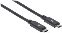 Manhattan 355223, Manhattan SuperSpeed+ USB-C Anschlusskabel, USB 3.1 Gen2, Typ