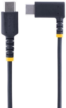 StarTech 6ft (2m) USB C to C Charging Cable Right Angle - 60W PD 3A - Heavy Duty Fast Charge USB-C Cable - USB 2.0 Type-C - Rugged Aramid Fiber - USB Charging Cord (R2CCR-2M-USB-CABLE)