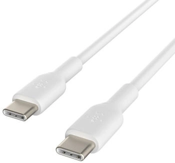 Belkin BoostCharge USB-C to USB-C fast charger cable USB type C charger cable fast charging for iPhone 15 Samsung Galaxy S24 S23 Google Pixel iPad MacBook Nintendo Switch and more - 1m White