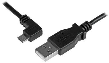 StarTech Left Angle Micro USB Cable - 1 ft / 0.5m - 90 degree - USB Cord - USB Charger Cable - USB to Micro USB Cable (USBAUB50CMLA)