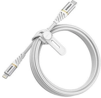 OtterBox Premium Reinforced Braided USB-C to Lightning Cable MFi Certified Fast Charging Cable for iPhone and iPad Ultra-Rugged Bend and Flex Tested 2M White