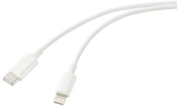 Renkforce USB-Kabel USB 2.0 USB-C® Stecker, Apple Lightning Stecker 2.00 m Weiß (frosted) RF-5724080 (RF-5724080)