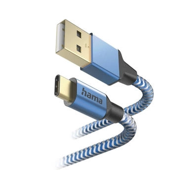 Hama Ladekabel Reflective USB-A/USB-C 1.5m Nylon