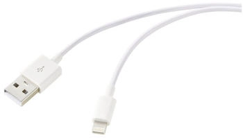 Renkforce USB-Kabel USB 2.0 USB-A Stecker, Apple Lightning Stecker 3.00 m Weiß (frosted) RF-5724088 (RF-5724088)
