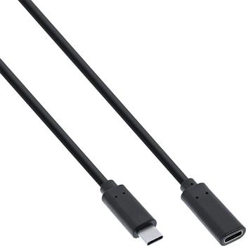 InLine USB 3.2 Gen.2x2 USB-C Verlängerungskabel schwarz 0,5m (35776)