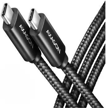 Axagon USB-C zu USB-C Ladekabel, Textil, 2 m, USB 2.0, PD 240 W (BUCM2-CM20AB)