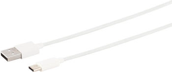 Shiverpeaks S/CONN maximum connectivity USB Lade-Sync Kabel, USB A Stecker auf USB-C Stecker, 2.0, ABS, weiß, 0,5m (14-13040)