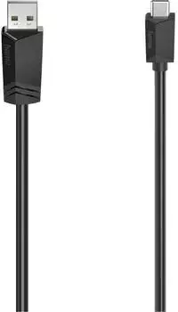 Hama USB-C-Kabel, USB-A-Stecker USB-C-Stecker, USB 2.0, 480 Mbit/s, 0,75 m Schwarz (00200631)