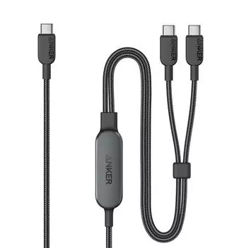 Anker 2-in-1 USB-C auf USB-C Kabel (120cm, 140W, Flecht-Design)