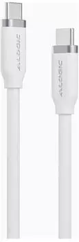 Alogic Elements Silicone USB-C zu USB-C Kabel 240W, 1m, wei&szlig; (ELSI5U2CCWH1)