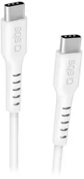 SBS Mobile USB-C auf USB-C Kabel 1,5m Power Delivery 100W wei&szlig; (TECABLE15TCC100W)