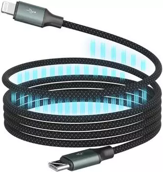Ansmann USB-C auf Lightning Kabel, magnetisch, 120cm, schwarz (1700-0187)