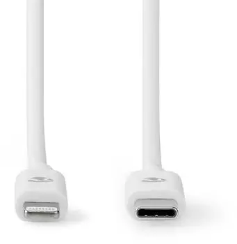 Nedis Lightning-Kabel USB-C auf Apple Lightning 8-Pin USB 2.0 1m wei&szlig; (CCGL39650WT10)