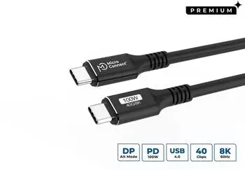 MicroConnect Premium USB4 USB-C-Kabel 0,5m 100W 40Gbit/s (USB4CC05)