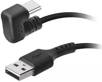SBS Mobile USB-A auf USB-C Winkelkabel 180&deg;, 1,8m, schwarz (TECABLEUSBC180K)