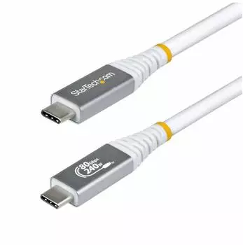 StarTech USB4 Kabel USB-C 80Gbps 240W 1,5m wei&szlig; (CC150CM80GUSB4CABLEW)