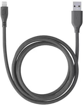 Cellular Line Soft Lightning auf USB-A Lade- und Datenkabel 1,2m, schwarz (USBDATASOFTMFIK)