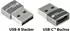 Good Connections USB 2.0 Adapter Stecker A auf USB-C Buchse, Aluminium, grau, 10er-Set (USB-AD203-10)