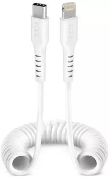 SBS Mobile Spiralkabel USB-C zu Lightning, 17cm–1m (TECABLELIGTCSW)