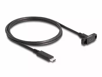 DeLock USB Type-C Stecker zu Buchse USB 3.2 Gen 2 10Gbps 1m Einbau (87824)