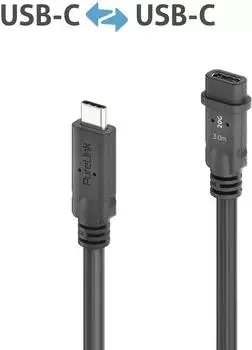 PureLink MicroX4 USB-C M/F Verlängerungskabel USB4 Gen 2x2, 100W, 3,00m (PI6630-030)