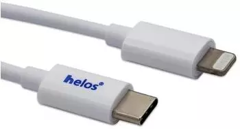 Helos USB-C zu Lightning Kabel MFI-zertifiziert 1m wei&szlig; (718011,11)