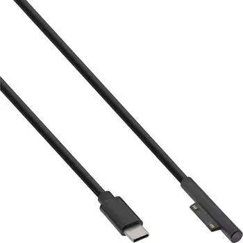 InLine USB Typ-C zu Surface Ladekabel, schwarz, 1m (26670)