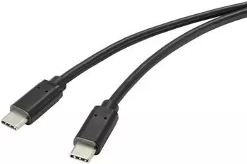 Renkforce USB-Kabel USB 2.0 USB-C 1m schwarz antimikrobiell (RF-4716840)