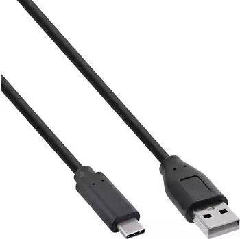InLine USB 2.0 Kabel USB-C Stecker auf A Stecker, schwarz, 5m (35735)