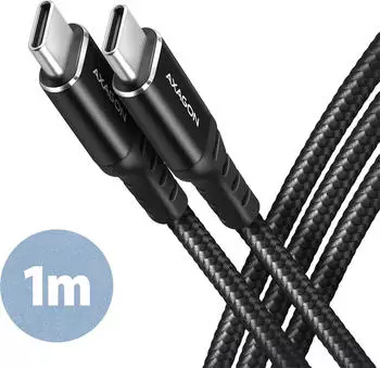 Axagon BUCM-CM10AB USB-C auf USB-C Kabel USB 2.0, 1m, schwarz (BUCM-CM10AB)