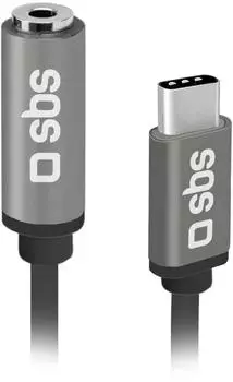 SBS Mobile Adapterkabel USB-C Stecker auf 3,5mm Klinke Buchse, 0,15m