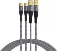 EFB Elektronik USB-A auf USB-C Kabelset 60W QC 3A 2x1m - Kabel - Digital/Daten
