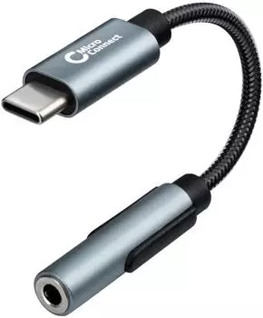MicroConnect MC-AUDIO-USBC USB-C auf 3,5mm Klinke Adapter, silber, 13cm (W128460311)