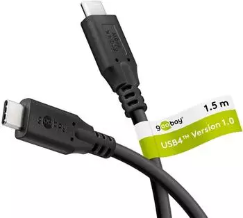 Goobay USB4 Kabel USB-C beidseitig 240W, 20Gbps, 1,5m (74188)