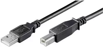 Goobay USB 2.0 Hi-Speed Kabel Typ A/B, schwarz, 5m (68902)