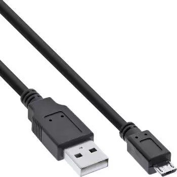 InLine USB 2.0 Kabel Typ-A auf Micro-B, schwarz, 3m (31730)