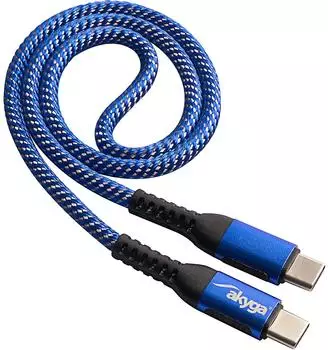 Akyga USB-C auf USB-C Kabel 0,50m, blau (AK-USB-36)