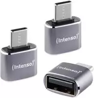 Intenso 3-pack USB Adapter USB-A -> USB-C C480C Aluminium - USB-Controller