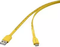 Renkforce USB-Kabel USB 2.0 USB-C&reg; Stecker, USB-A Stecker 1.00 m Gelb...