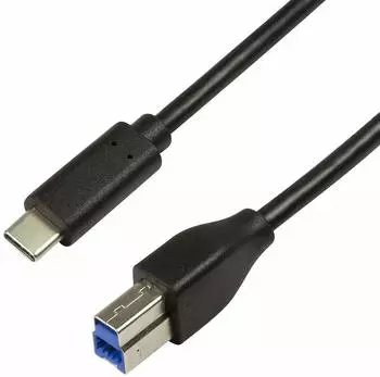 LogiLink USB 3.2 Gen 1 Kabel USB-C auf USB-B 2m schwarz (CU0163)