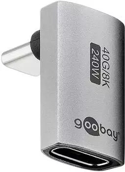Goobay USB4 USB-C Adapter 90&deg; vertikal, Stecker auf Buchse (74442)