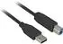 Sharkoon USB 3.2 Gen 1 Kabel USB-A auf USB-B, 2m, schwarz (3223446000)