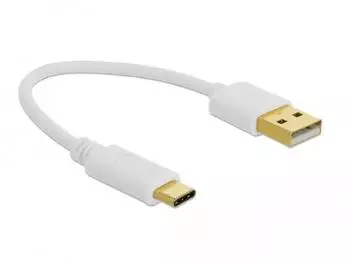 DeLock USB-Kabel Typ-A zu Typ-C 0,15m weiß (85355)