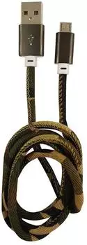 LC Power USB-A auf Micro-USB Kabel 1m, Camouflage gr&uuml;n (LC-C-USB-MICRO-1M-5)