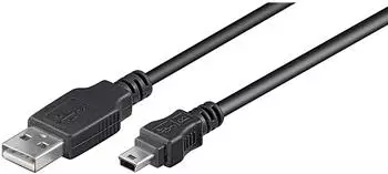 Goobay USB 2.0 Hi-Speed Kabel Typ A/Mini-B 1,5m schwarz (93623)