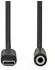Nedis USB-C auf 3,5mm Audioadapter USB 2.0, 1m, schwarz (CCGL65960BK10)