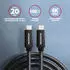 Axagon USB-C auf USB-C Kabel USB 3.2 Gen 2, 1m, 100W, schwarz (BUCM32-CM10AB)