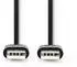Nedis USB 2.0 Kabel USB-A Stecker auf USB-A Stecker 2m schwarz (CCGL60001BK20)